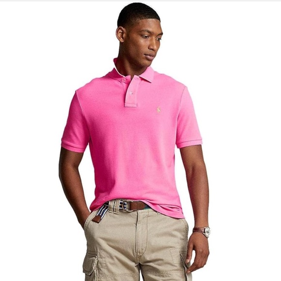{POLO RALPH LAUREN} Pink Cotton Polo - Picture 3 of 7